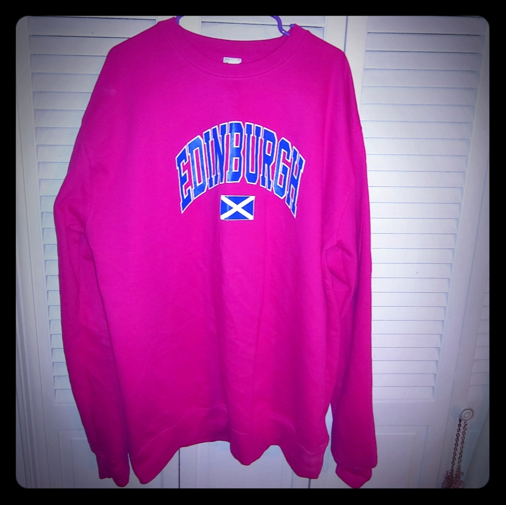 Pink Edinburgh Sweater in XXL. Never Worn.